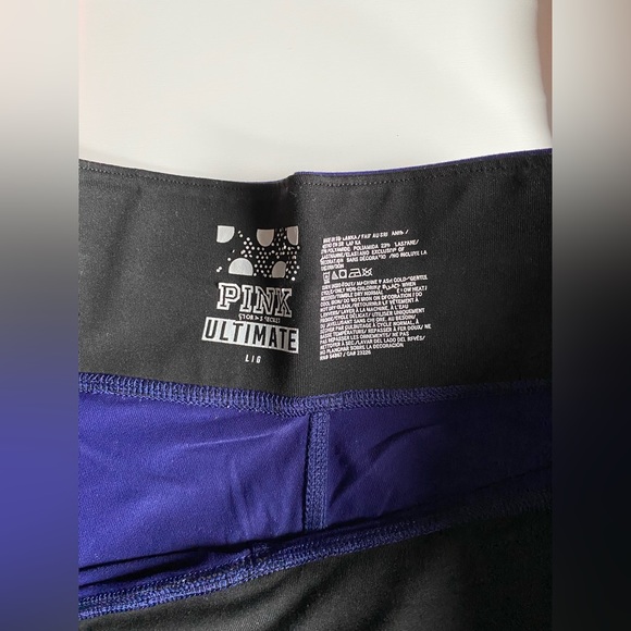 Victoria Secret Pink Ultimate Purple and Orange Logo L Leggings - Picture 5 of 5